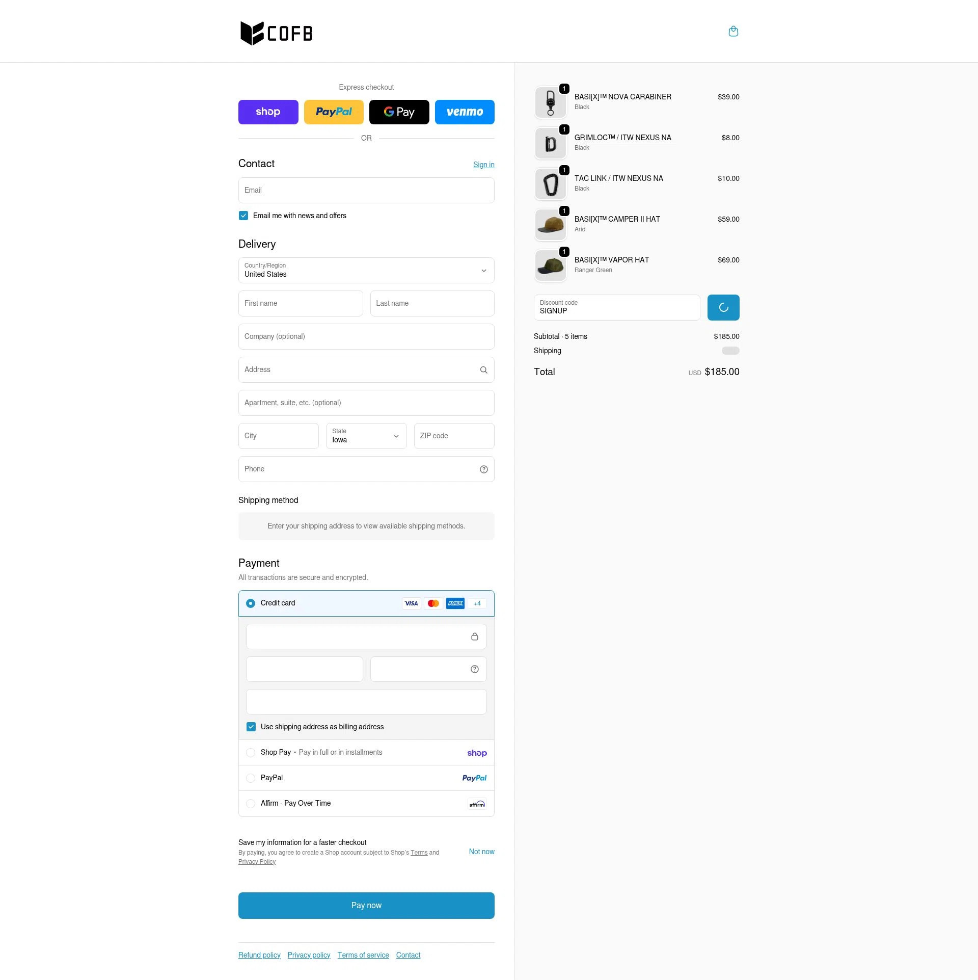 CODEOFBELL checkout page showing CODEOFBELL discount code box | Screenshot taken by SimplyCodes community member on Feb 15, 2026