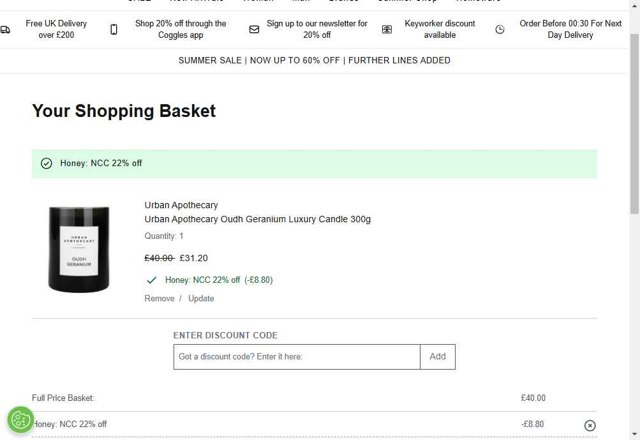 Coggles checkout page showing Coggles discount code box | Screenshot taken by SimplyCodes community member on Aug 27, 2025