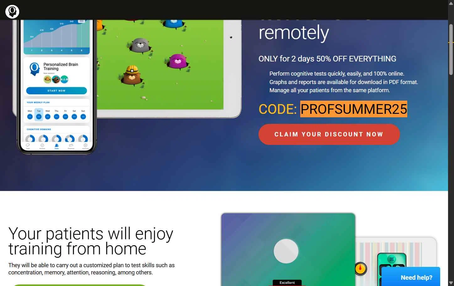 CogniFit checkout page showing CogniFit promo code box | Screenshot taken by SimplyCodes community member on Dec 25, 2025
