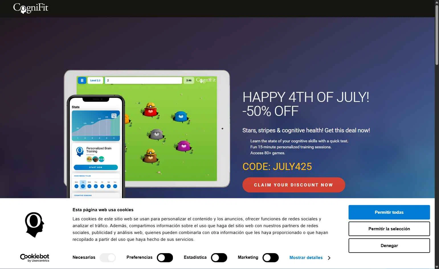 CogniFit checkout page showing CogniFit promo code box | Screenshot taken by SimplyCodes community member on Jan 6, 2026
