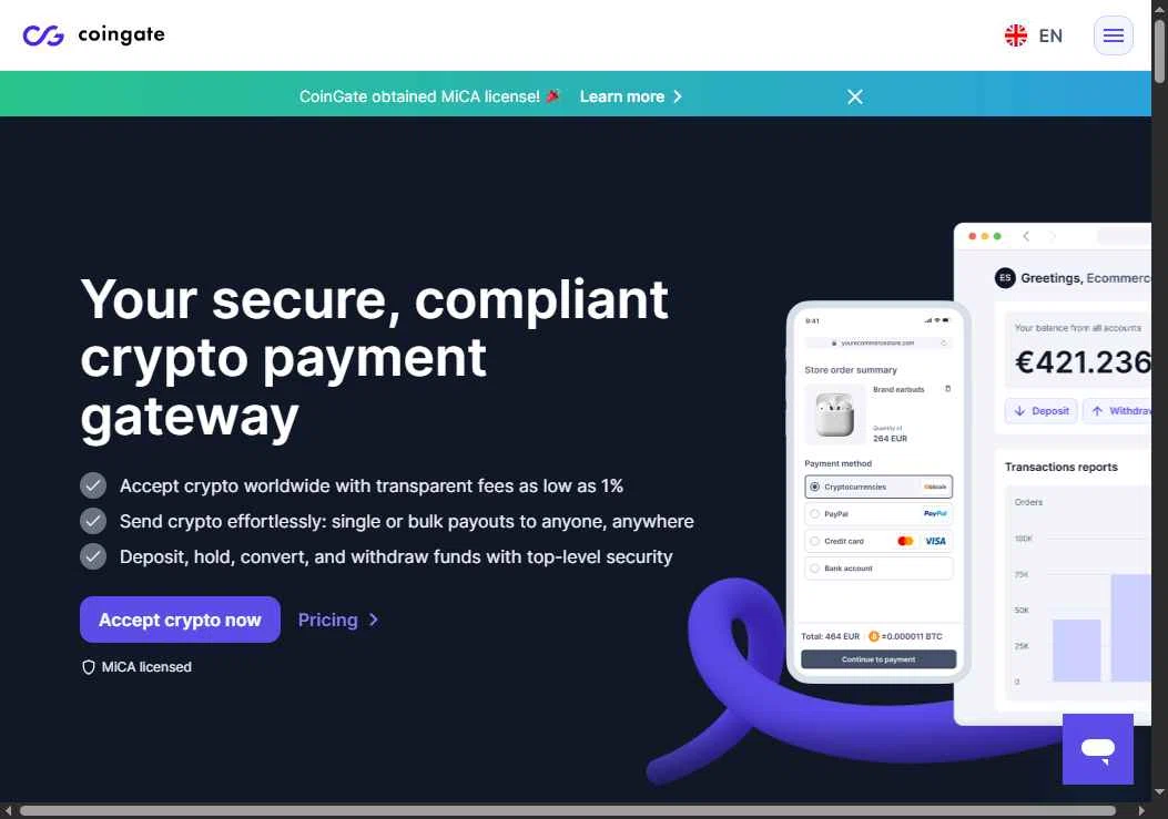 Coingate checkout page showing Coingate promo code box | Screenshot taken by SimplyCodes community member on Jan 3, 2026