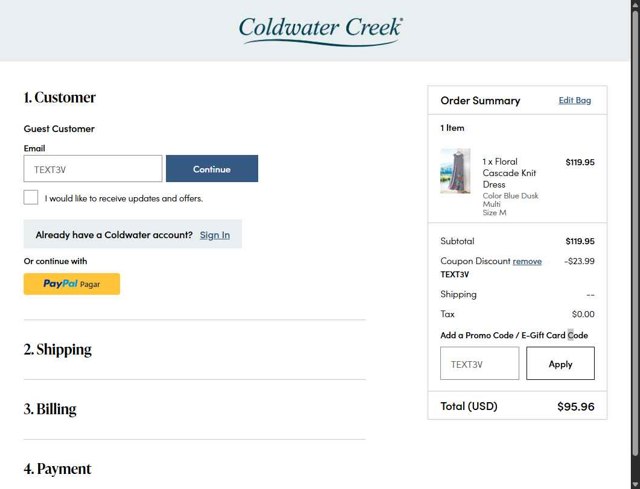 Coldwater Creek Promo Codes (9 Verified) - 20% Off May 2025