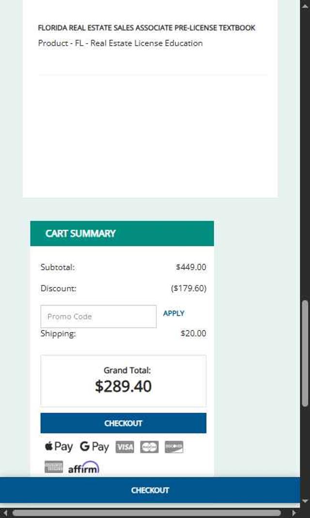 Colibri Real Estate checkout page showing Colibri Real Estate promo code box | Screenshot taken by SimplyCodes community member on Aug 22, 2025