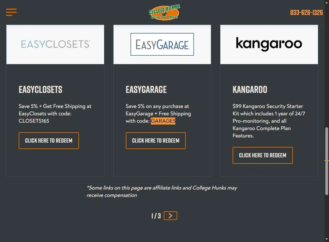 College HUNKS checkout page showing College HUNKS promo code box | Screenshot taken by SimplyCodes community member on Oct 31, 2025