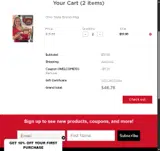 WELCOME10 coupon verification screenshot