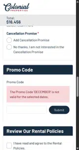 DECEMBER coupon verification screenshot