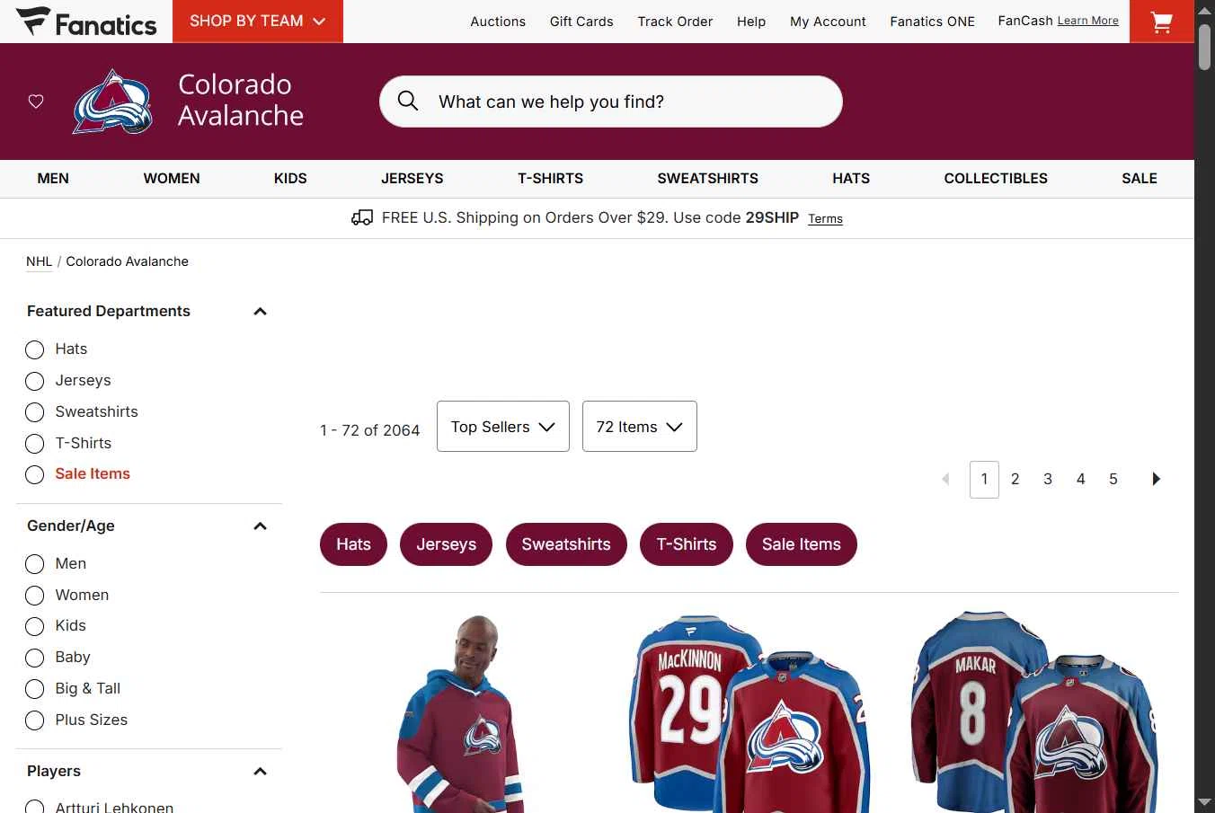 Colorado Avalanche checkout page showing Colorado Avalanche promo code box | Screenshot taken by SimplyCodes community member on Feb 4, 2026