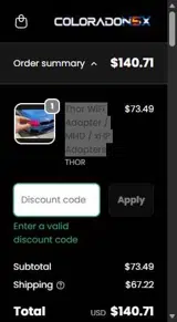 Colorado N5X coupon verification screenshot