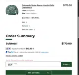 20off coupon verification screenshot