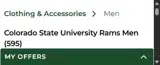 Colorado State Rams coupon verification screenshot