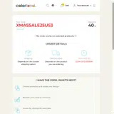 XMASSALE25US3 coupon verification screenshot