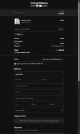 Colosseum Athletics coupon verification screenshot