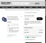 NHL49FS coupon verification screenshot