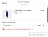 V6WBOGO coupon verification screenshot