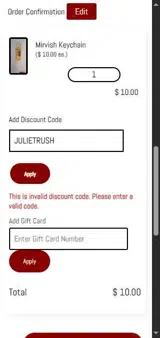 Come From Away coupon verification screenshot