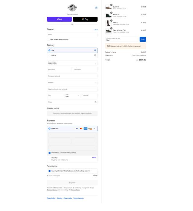 Comfort One Shoes checkout page showing Comfort One Shoes coupon code box | Screenshot taken by SimplyCodes community member on Sep 4, 2025