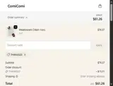 THANKS20 coupon verification screenshot