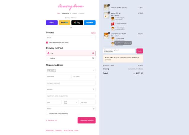 Coming Soon checkout page showing Coming Soon promo code box | Screenshot taken by SimplyCodes community member on Sep 12, 2025