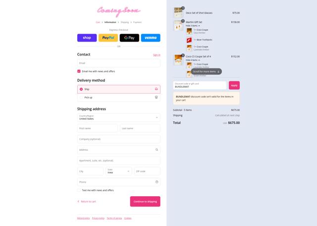 Coming Soon checkout page showing Coming Soon promo code box | Screenshot taken by SimplyCodes community member on Sep 16, 2025