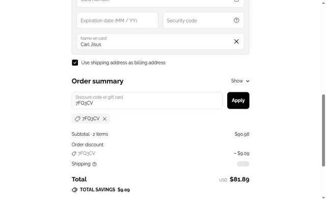 Commando checkout page showing Commando promo code box | Screenshot taken by SimplyCodes community member on Aug 28, 2025