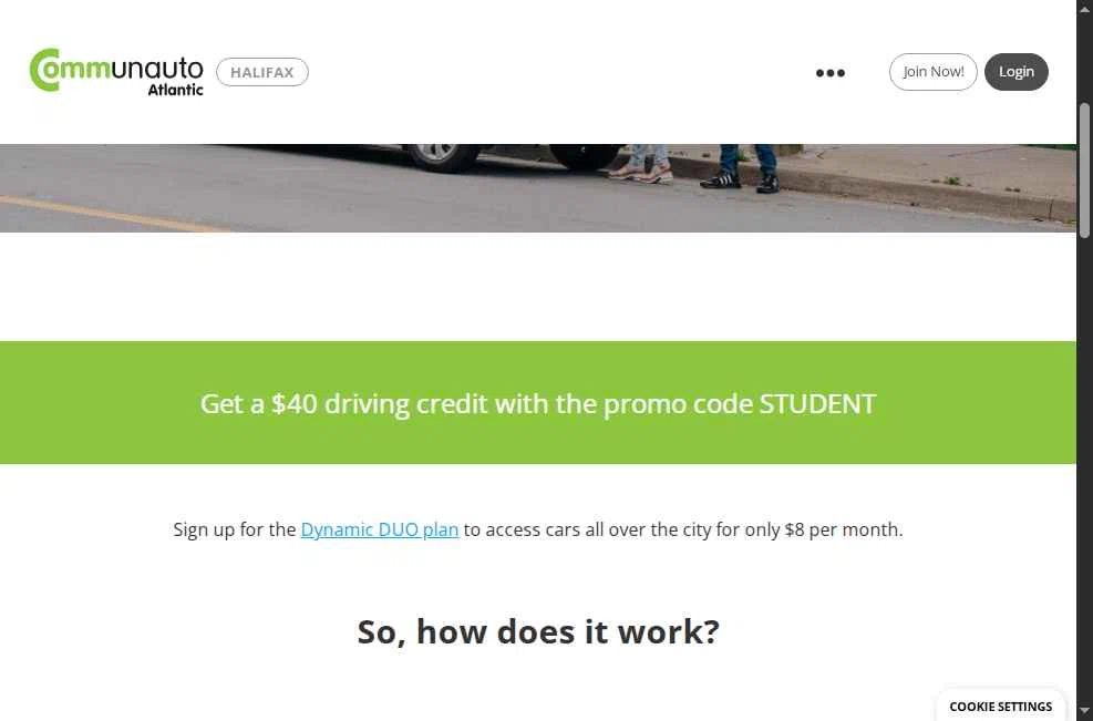 Communauto checkout page showing Communauto promo code box | Screenshot taken by SimplyCodes community member on Aug 26, 2025