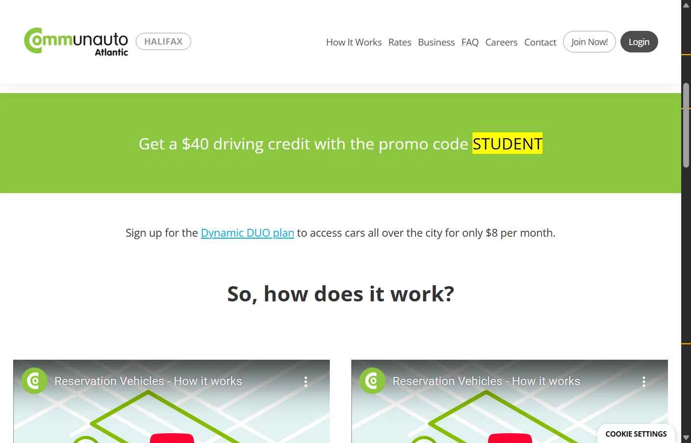 Communauto checkout page showing Communauto promo code box | Screenshot taken by SimplyCodes community member on Mar 31, 2025