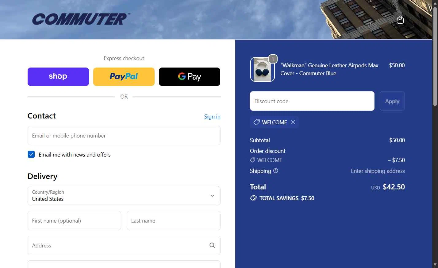 Commuter NY checkout page showing Commuter NY promo code box | Screenshot taken by SimplyCodes community member on Feb 3, 2026