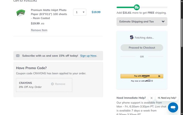 CompAndSave.Com checkout page showing CompAndSave.Com coupon code box | Screenshot taken by SimplyCodes community member on Aug 26, 2025