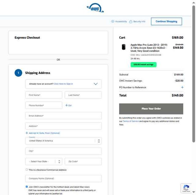 MacSales.com checkout page showing MacSales.com promo code box | Screenshot taken by SimplyCodes community member on Jun 3, 2025