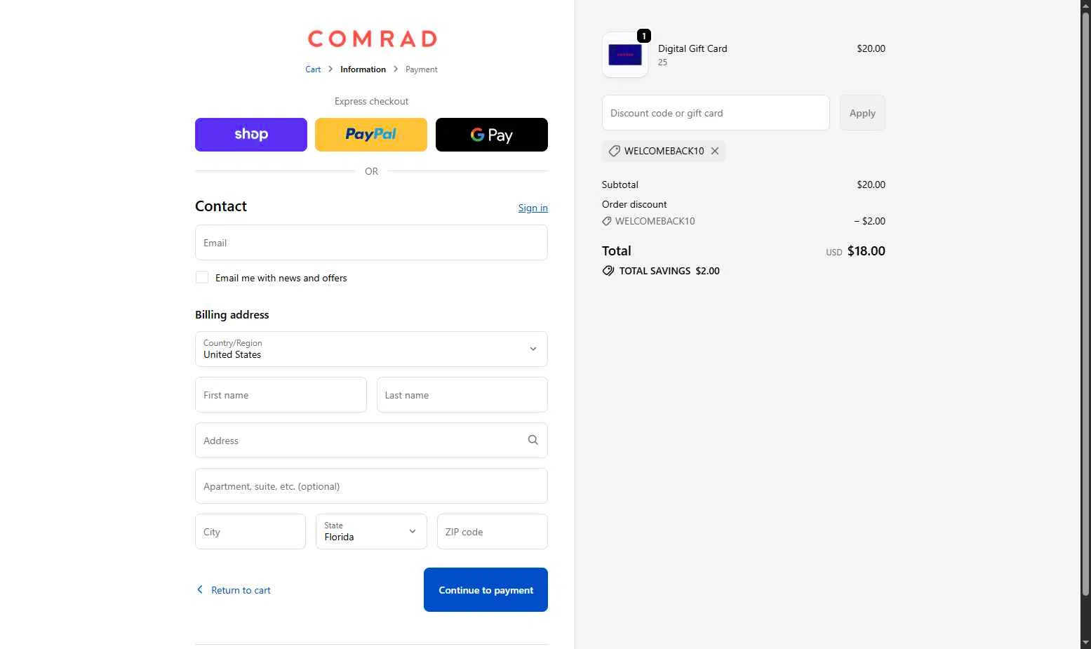 Comrad Socks checkout page showing Comrad Socks discount code box | Screenshot taken by SimplyCodes community member on Dec 25, 2025