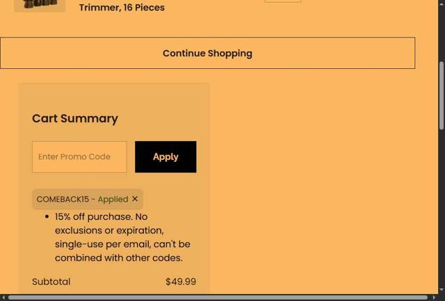 Conair checkout page showing Conair promo code box | Screenshot taken by SimplyCodes community member on Jul 16, 2025
