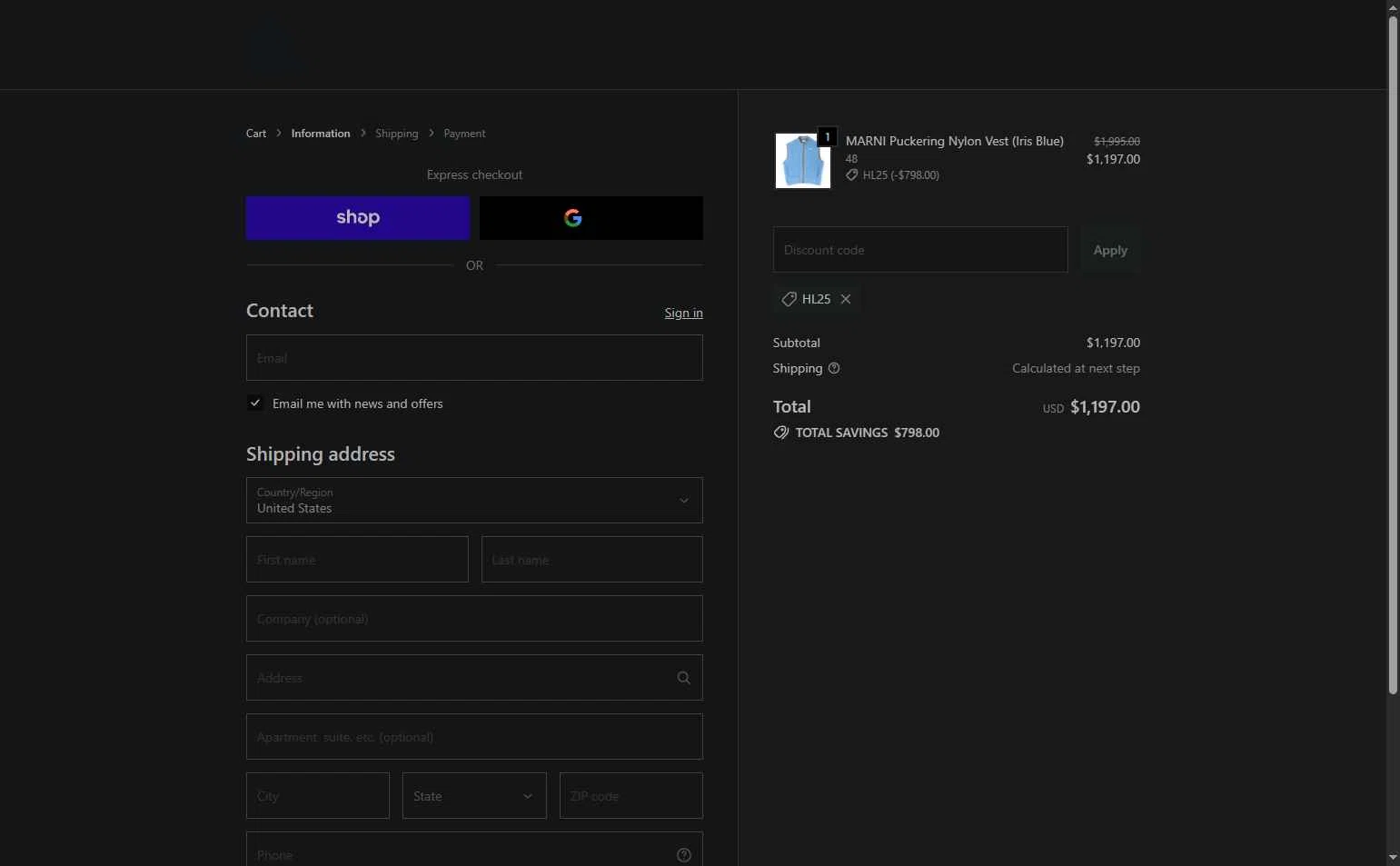Concepts checkout page showing Concepts discount code box | Screenshot taken by SimplyCodes community member on Dec 23, 2025