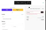 Concord & 9th coupon verification screenshot
