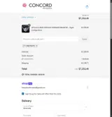 CONCORD AEROSPACE coupon verification screenshot