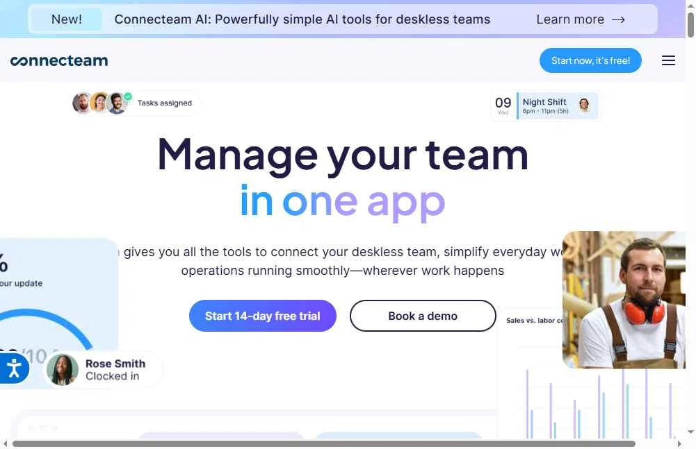 Connecteam checkout page showing Connecteam coupon code box | Screenshot taken by SimplyCodes community member on Sep 21, 2025