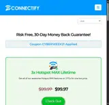 Connectify coupon verification screenshot