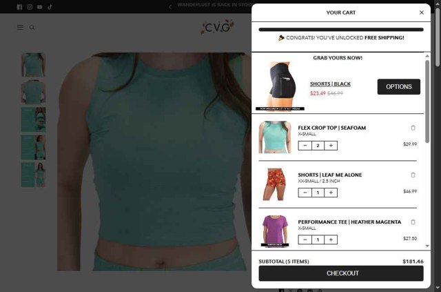Constantly Varied Gear checkout page showing Constantly Varied Gear discount code box | Screenshot taken by SimplyCodes community member on Aug 20, 2025
