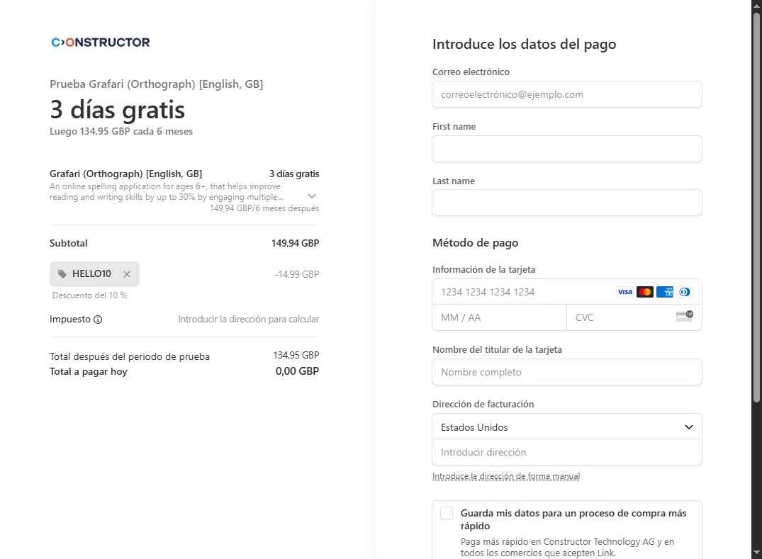 Constructor checkout page showing Constructor promo code box | Screenshot taken by SimplyCodes community member on Jul 4, 2025