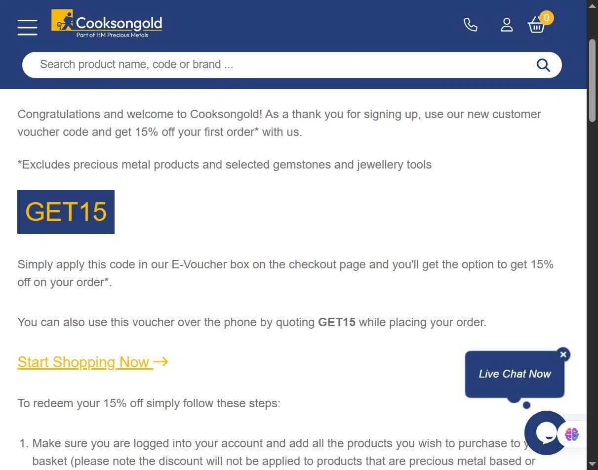 Cooksongold checkout page showing Cooksongold discount code box | Screenshot taken by SimplyCodes community member on Sep 12, 2025