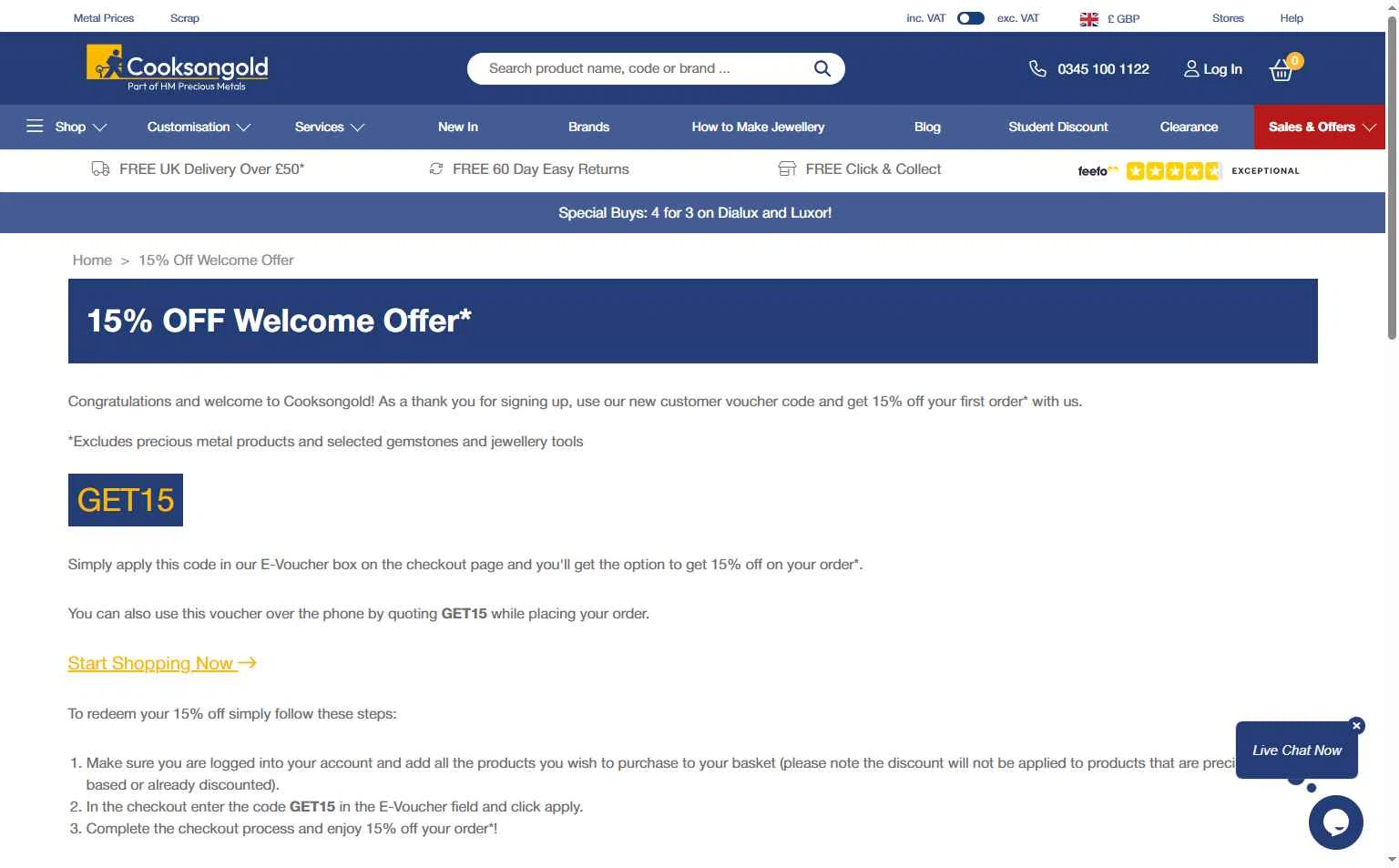 Cooksongold checkout page showing Cooksongold discount code box | Screenshot taken by SimplyCodes community member on Jan 28, 2026