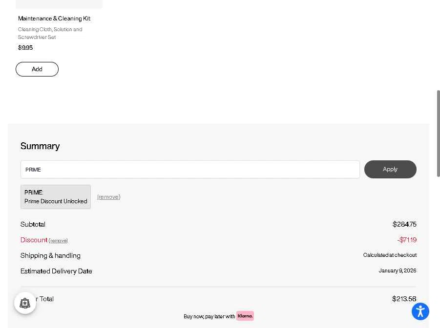 CoolFrames.com checkout page showing CoolFrames.com discount code box | Screenshot taken by SimplyCodes community member on Jan 7, 2026
