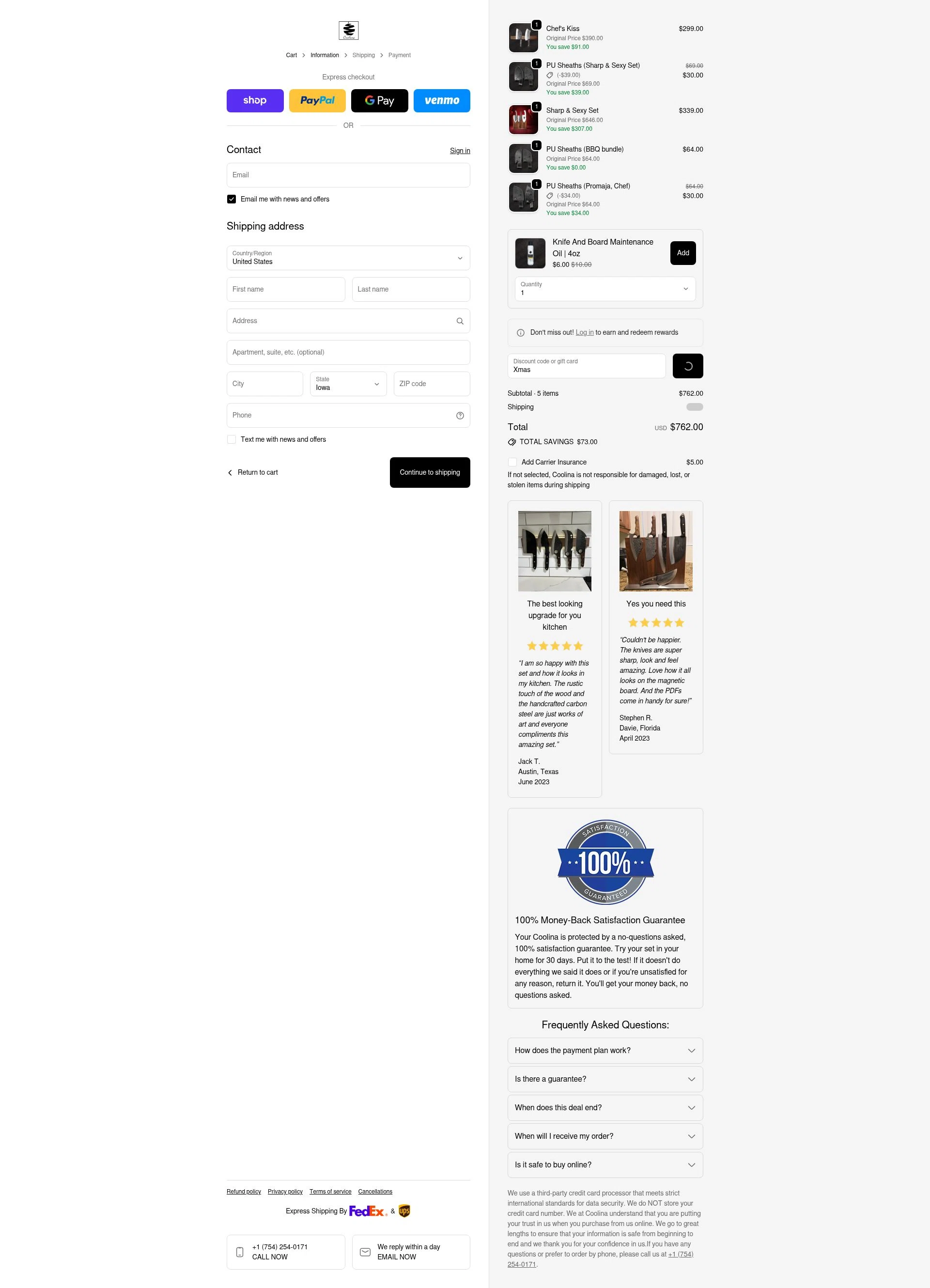 Coolina checkout page showing Coolina discount code box | Screenshot taken by SimplyCodes community member on Feb 5, 2026