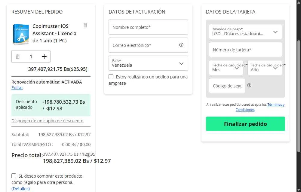 Coolmuster checkout page showing Coolmuster coupon code box | Screenshot taken by SimplyCodes community member on Sep 9, 2025