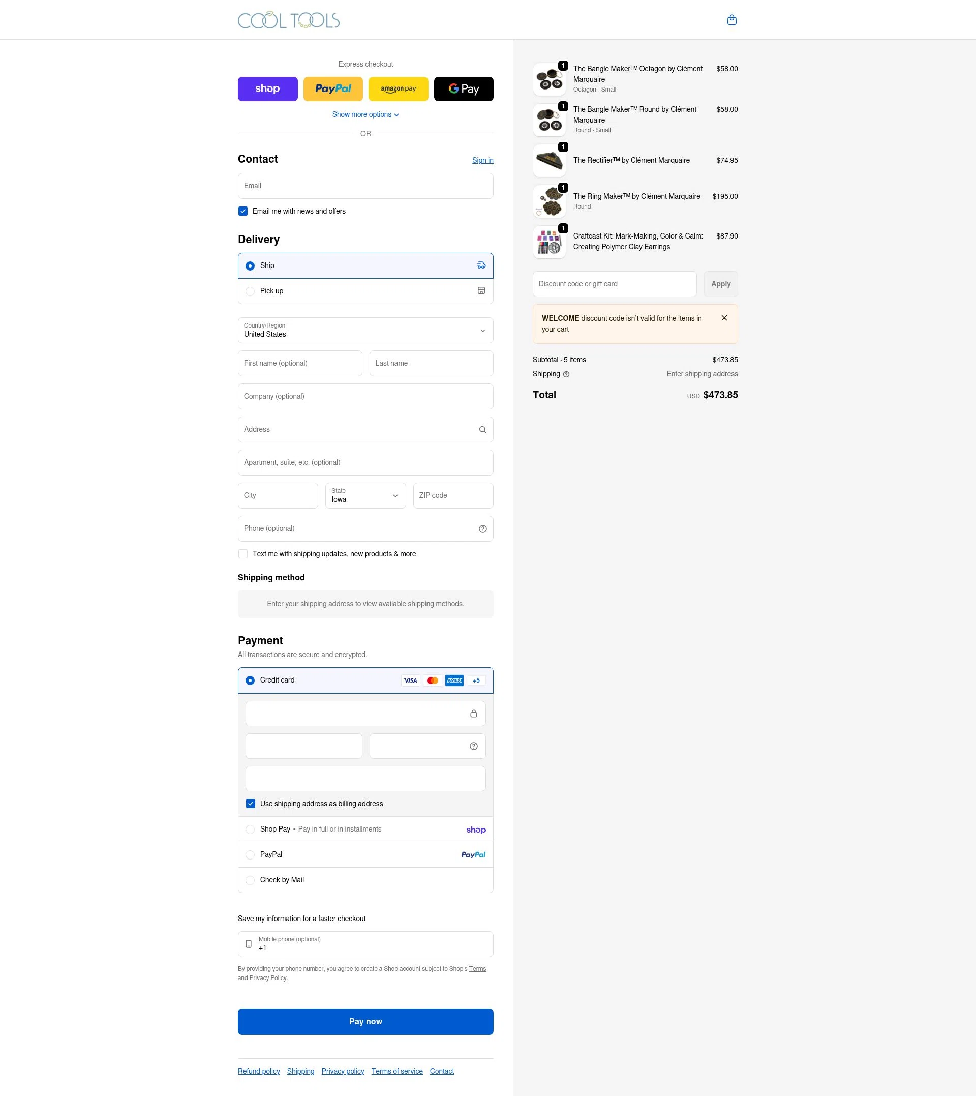 Cool Tools checkout page showing Cool Tools promo code box | Screenshot taken by SimplyCodes community member on Jan 31, 2026