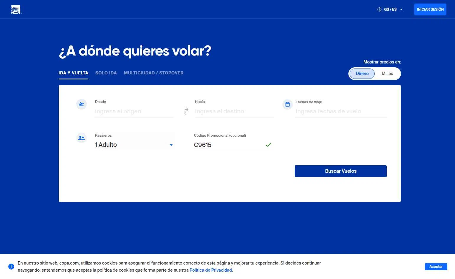 Copa Airlines checkout page showing Copa Airlines promo code box | Screenshot taken by SimplyCodes community member on Feb 18, 2026