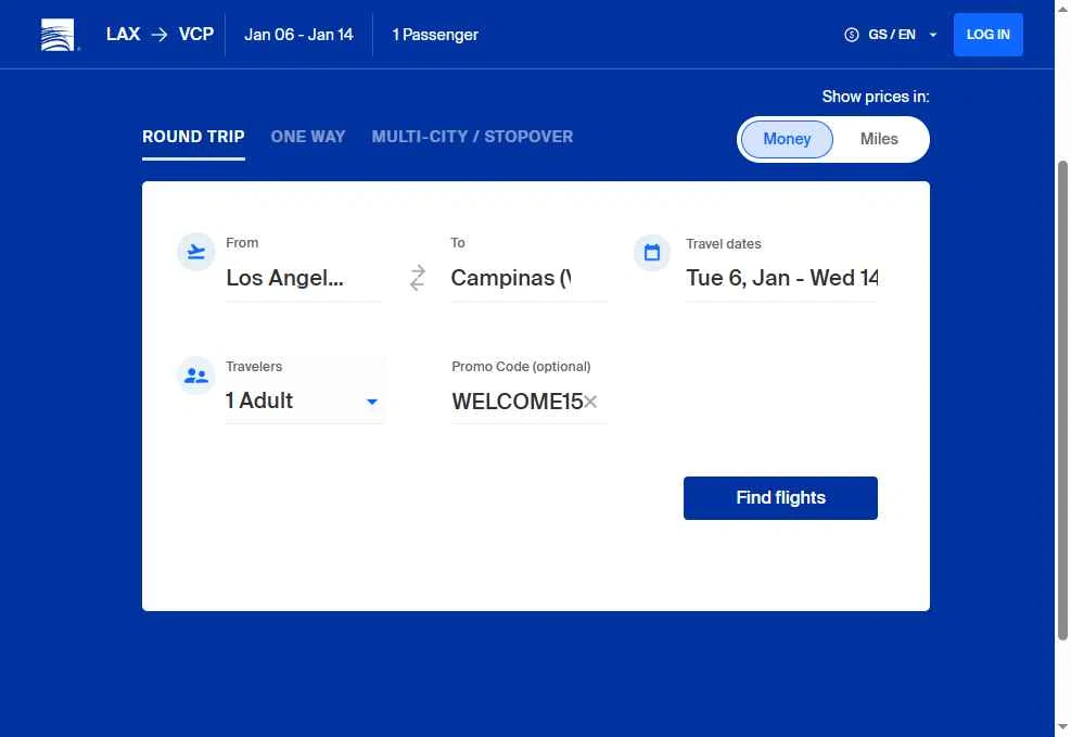 Copa Airlines checkout page showing Copa Airlines promo code box | Screenshot taken by SimplyCodes community member on Dec 6, 2025