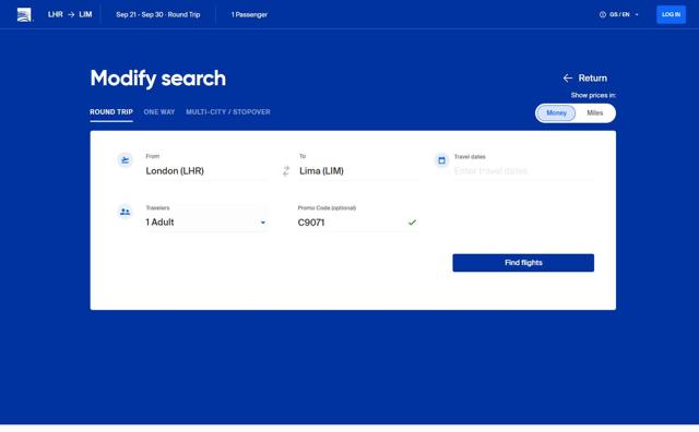 Copa Airlines checkout page showing Copa Airlines promo code box | Screenshot taken by SimplyCodes community member on Sep 3, 2025