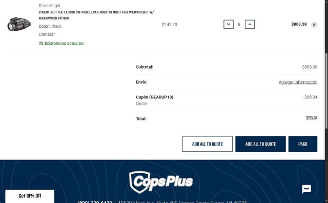 CopsPlus checkout page showing CopsPlus discount code box | Screenshot taken by SimplyCodes community member on May 7, 2025
