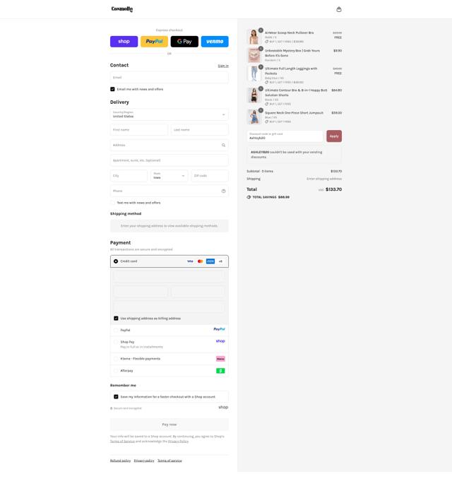 Cosmolle checkout page showing Cosmolle promo code box | Screenshot taken by SimplyCodes community member on Sep 9, 2025