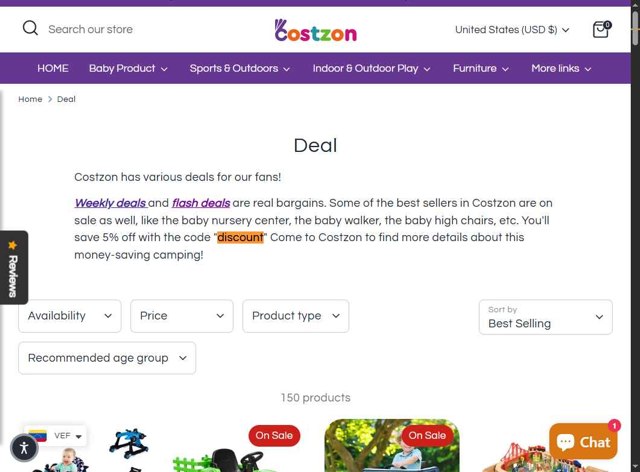 Costzon checkout page showing Costzon discount code box | Screenshot taken by SimplyCodes community member on Sep 2, 2025